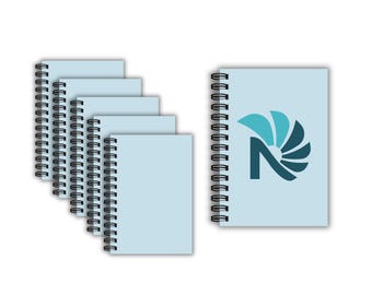 100 pack Custom Personalized A5 Hardcover Wire-O bound Notebook Set – Customizable, 100 Pages 28w Acid free Paper