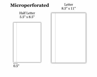 500 Perforated Loose Leaf Paper, Lined/Dotted/Graph, Letter/Half Letter