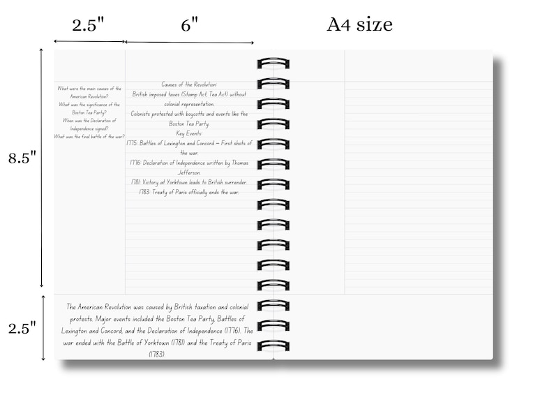Cornell Note-taking Notebook, Double Coil Bound, 160 Pages - Etsy