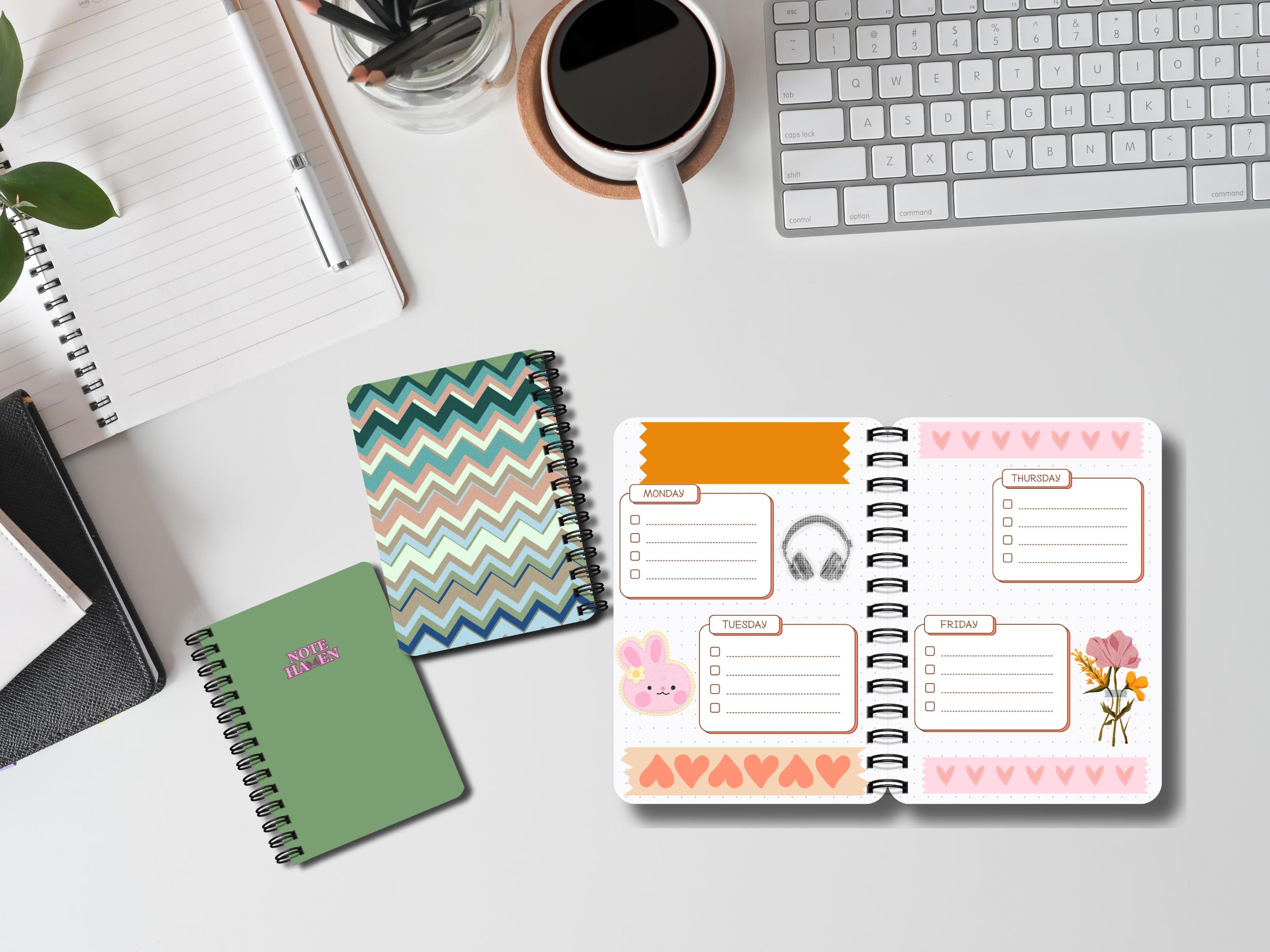 Notebook Rounded Softcover Spiral Notebook – 90gsm Paper, Rounded Corners 150 Pages - Etsy