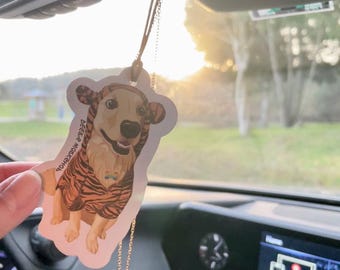 Difusor de coche original con ilustración de raza de perro: ambientador con aroma único, regalo para dueños de mascotas