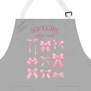 Nail Tech Apron, Soft Girl Sharp Nails, Cute Barber Apron, Stylist Apron, Hairdresser Apron, Beauty Salon Apron, Esthetician Apron