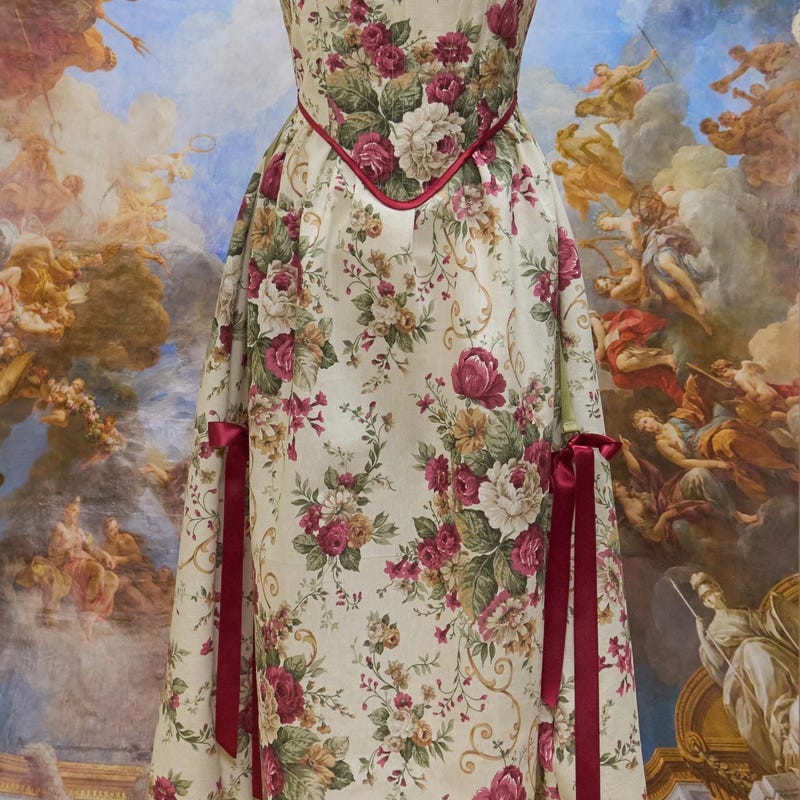 Una Vintage Floral Corset + Maxi Skirt Set