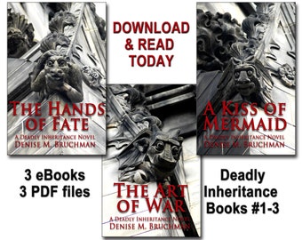 Horror Fiction eBook Set PDF - A Deadly Inheritance Original Novels Book Set 1-3 - Digital Download Young Adult Horror Fantasy Fiction