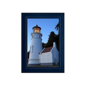 Oregon Lighthouse Photo Stationary Note Card - Heceta Head Lighthouse Photo Cards Blank Inside - Lighthouse Lover Beach Card