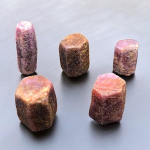 Corundum Ruby Crystal Lot: Mineral Specimen For Collectors, 5 Pieces