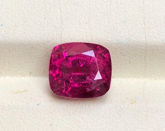 8.50Ct Rubellite Tourmaline Natural Pigeon Blood Red Cushion Cut Large Loose Gemstone Jewelry Making
