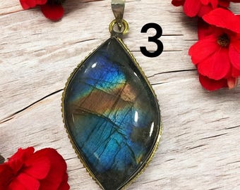 Ciondolo Fatto A Mano In Rame Con Labradorite, Wire Wrap, Forma Di Polpo, Pietra Naturale