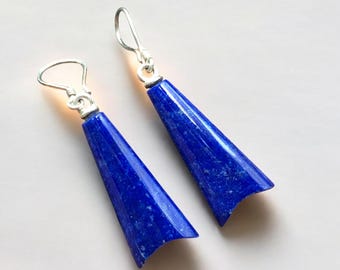 Lapis Lazuli Droppörhängen - Handgjorda smycken i 925 sterlingsilver för kvinnor - Naturlig ädelsten