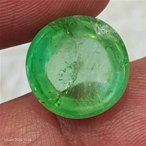 12.4 CT Natural Tourmaline Loose Gemstone For Jewelry - Cabochon Tourmaline Gemstone - Natural Green Tourmaline for Ring
