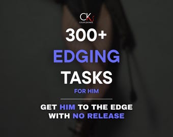 Más de 300 tareas de edging para él / Tareas de femdom / Tareas de provocación y negación / PDF imprimible pervertido / Juego de dominación sumiso picante / Regalo picante