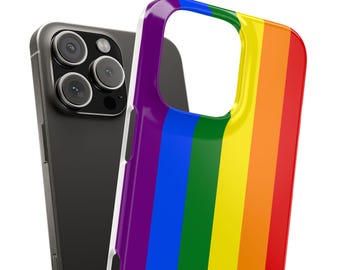Pride Phone Case, LGBT Rainbow Slim Case for Iphone, Gay Pride Cover, LGBTQ+ Accessories, Colorful Phone Shell, Thin Protective Mobile