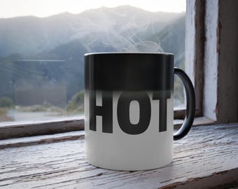 Heat Sensitive Color Changing Mug: Magic Coffee Cup, Fun Office Decor