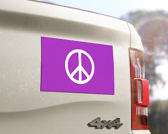Peace Symbol Car Magnet: Vibrant Vinyl Auto Decor