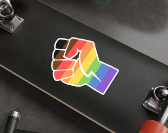 Pride Fist Vinyl Decal - LGBTQ+ Empowerment Sticker