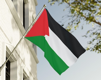 両面パレスチナ旗。屋外展示、愛国的な祝賀、室内装飾、抗議活動、庭の装飾に最適。