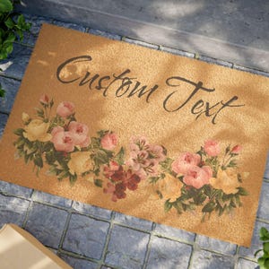 Personalized Welcome Doormat, Custom Text Rug, Front Porch Decor, Housewarming Gift, Entryway Mat, Outdoor Welcome Sign
