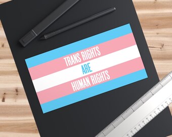Bumpersticker transgenderrechten: LGBTQ+ Pride-sticker, milieuvriendelijk autoaccessoire ter ondersteuning van activisme