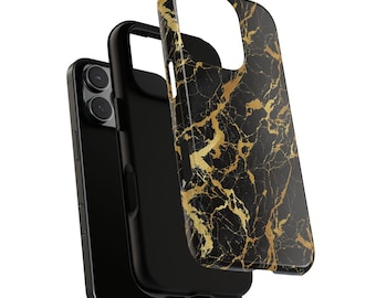 ゴールドマーブルのスマホケース：エレガントなiPhone＆Galaxy保護カバー