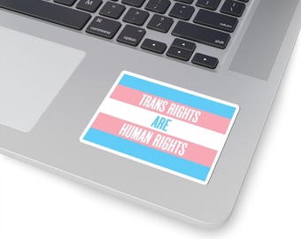 Adesivos recortados em formato de beijo com temática de direitos de pessoas transgênero, adesivos do orgulho LGBTQ+, adesivos de direitos de igualdade, adesivos de direitos LGBT, adesivos de ativistas.
