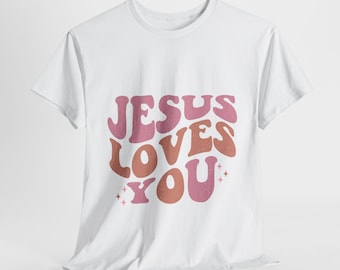 Jesus Loves You Unisex Cotton Tee: Christian Faith Apparel