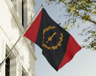 Bandera afroamericana de doble cara: decoración única para el hogar, jardín, exterior, celebraciones y festivales.