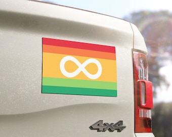 自閉症プライドの鮮やかな車用マグネット - 鮮やかな車内装飾、LGBTQ+プライド、友人への贈り物、環境に優しい装飾