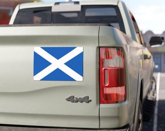 Scotland Flag Car Magnet: Vinyl Vehicle Decor, Travel Gift