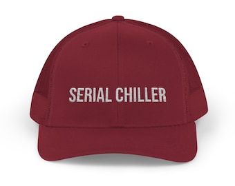 Serial Chiller Snapback Cap | Rhinestone Text Trucker Hat