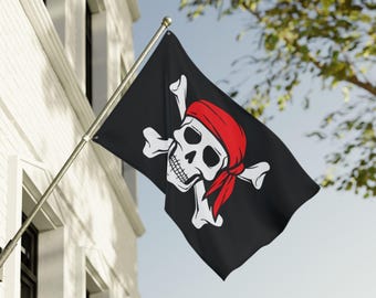 両面海賊旗：屋外ハロウィーンの航海装飾