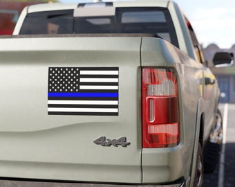 Marineblau-Türkis-Automagnet: Flaggen-Aufkleber der Polizei und der Polizei