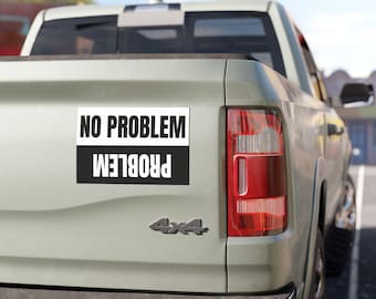面白い「問題なし/問題なし」車用マグネット - ユーモラスな車の装飾