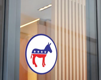 民主党の丸型ビニールステッカー、政治キャンペーンステッカー、ラップトップステッカー、バンパーステッカー、政治グッズ、