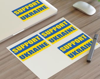 Ukraine Support Vinyl Sticker Sheets: Large Decals for Activists, Political Gift, Patriotic Decor