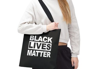 Black Lives Matter Tote Bag, Eco-Friendly Bag, Social Justice Accessory, Everyday Carryall, Gift for Activists, Sustainable Fashion