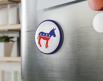 民主党のロバボタンマグネット：選挙、キャンペーン、愛国的な家庭のための政党装飾