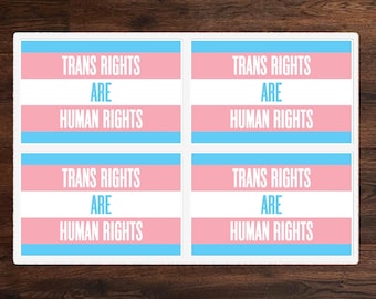 Trans Rights Affirmation Sticker Sheets: LGBTQIA+ Pride Decor, Advocacy Accessories for Activists & Allies