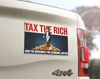 富裕層課税の車用マグネット：政治活動家バンパーステッカー