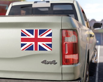 UK Flag Car Magnet: Vinyl Vehicle Decor - All Weather Durable