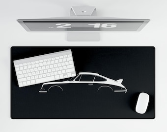 Car Silhouette Desk Mat: Modern Office Decor - Automotive Gift