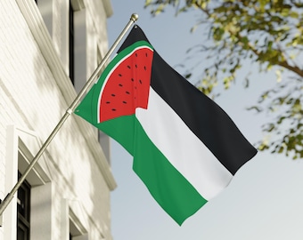 Palestine Watermelon Double-Sided Flag - Vibrant Summer Decor, Outdoor Decoration, Unique Gift, Home and Garden, Seasonal Flag