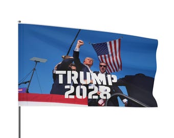 Trump 2028 Flag, Polyester Outdoor Yard Banner, Patriotic Campaign Sign