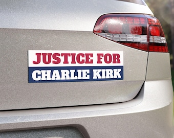 チャーリー・カークに正義を！車用マグネット｜政治声明マグネット、車内装飾、抗議活動支援、啓発キャンペーン、ギフトアイデア