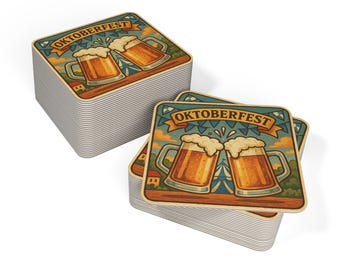 Oktoberfest Untersetzer - Set von 50 oder 100, Perfekt für Bierliebhaber, Partydekor, Hausbar, Geschenke für Gastgeber, Trinkzubehör