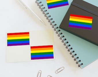 Vibrant LGBTQ+ Pride Rainbow Sticker Sheets for Journaling, Scrapbooking, and Celebrations