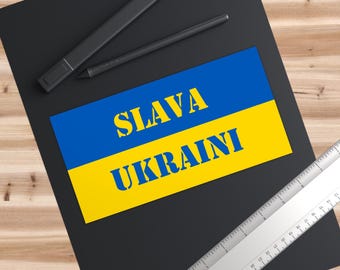 Support Ukraine Bumper Stickers - Patriotic Car Decal, Ukrainian Flag Auto Vinyl Sticker, Peaceful Protest Bumper Decal, Car Accessories,