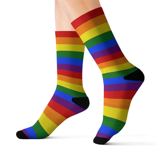 Vibrant Rainbow Stripe Socks - Pride Accessories, Colorful Gifts, Soft Comfortable Wear, Unisex Fashion