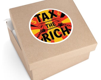 富裕層への課税ラウンドステッカー：政治活動家デカール
