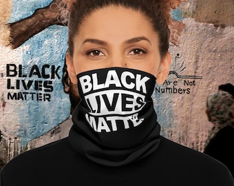 Black Lives Matter UPF 50+ Neck Gaiter Gesichtsmaske - Aktivist Ausrüstung für Solidarität & Schutz
