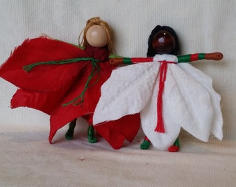 Christmas Fairy Doll Kit -   Elf doll -  Flower Fairy Kit - make your own doll